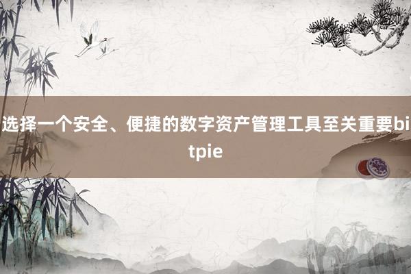 选择一个安全、便捷的数字资产管理工具至关重要bitpie