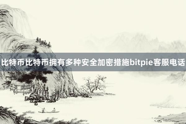 比特币比特币拥有多种安全加密措施bitpie客服电话