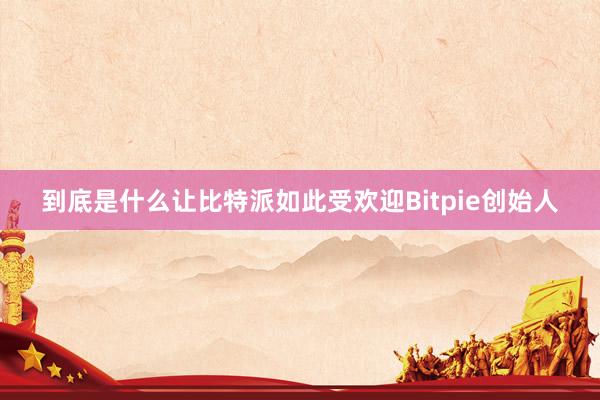 到底是什么让比特派如此受欢迎Bitpie创始人