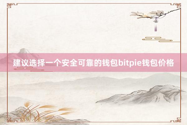 建议选择一个安全可靠的钱包bitpie钱包价格